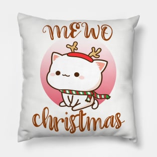 Mewo christmas t-shirt new year Pillow