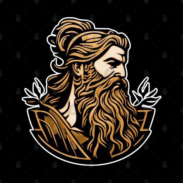 Viking - Bearded Warrior With Long Hair by Embrace Masculinity