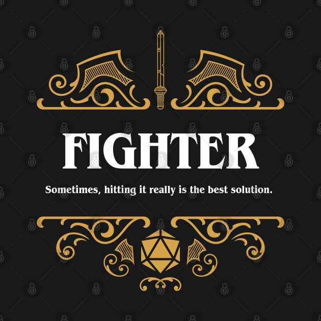 Fighter Class Tabletop RPG Gaming by pixeptional