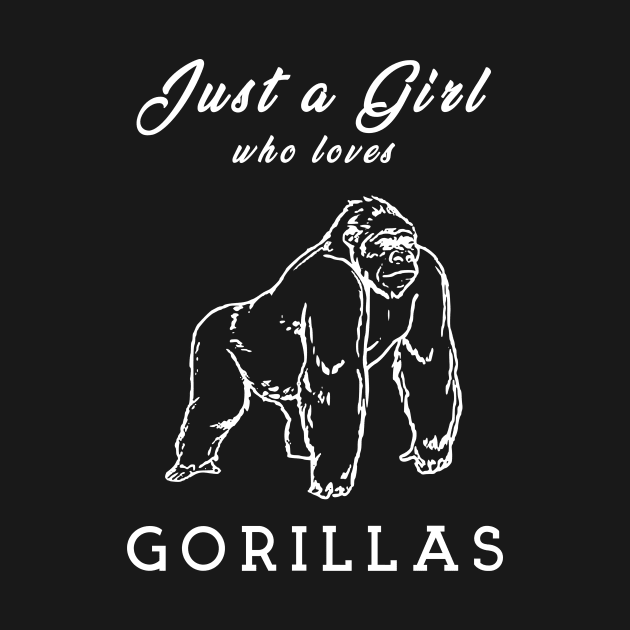 Cute Gorilla T-Shirt, Gift For Animal Lover, Women, Men, Girl, and Boy by junghc1