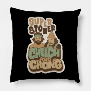 Blazing Laughter - Unleash the Hilarious Adventures of Cheech and Chong Pillow