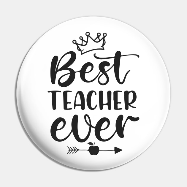 Best Teacher Ever Gift Pin by SGcreative