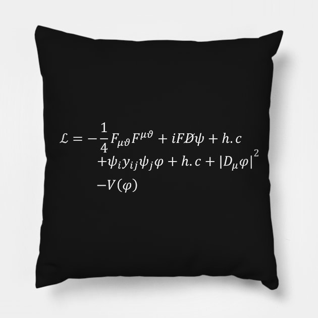 Standard Model Of Particle Physics Lagrangian, Lagrangian of the universe Pillow by ScienceCorner