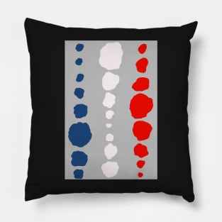 Modern abstract organic polka dots in red, white and blue -independence day Pillow