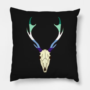 Gay Man Pride Deer Skull Pillow