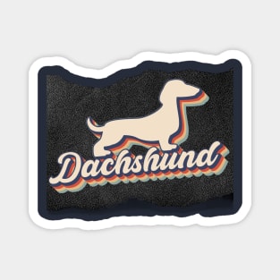 Dachshund on Black Leather Look Magnet