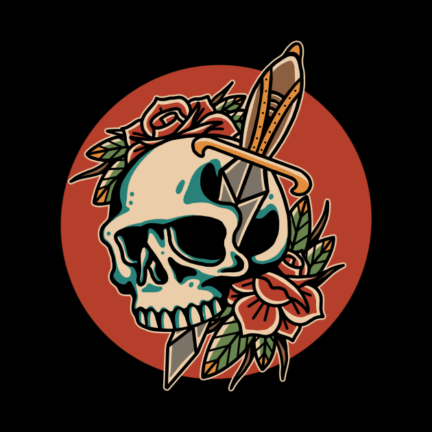 skull and roses by ahmad dodi