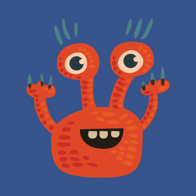 Happy Orange Monster by Boriana Giormova