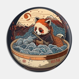 Red Panda Ramen Hot Spring Pin