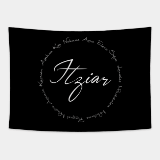 Itziar Roles White Lettering Concept Tapestry