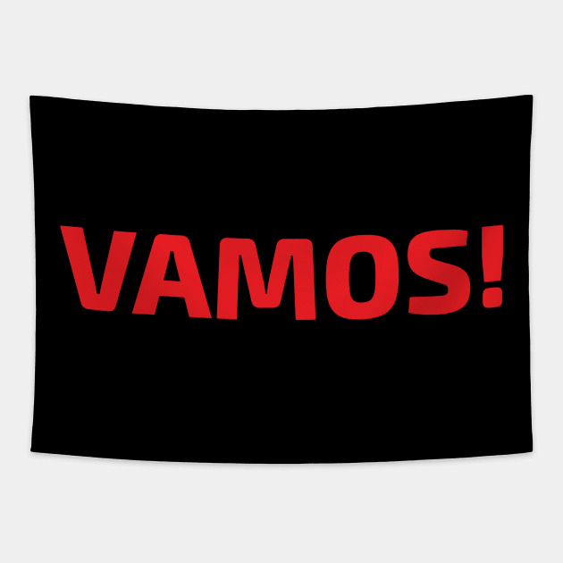 VAMOS! Carlos Sainz F1 Radio Tapestry by petrolhead