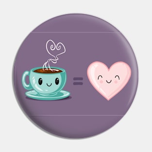 Coffee Equals Love Coffee Math Pin