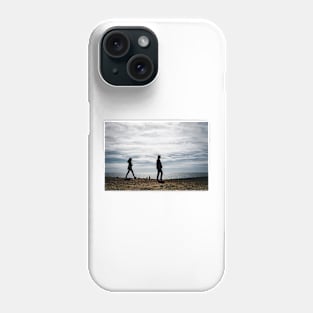 silhouettes with the Baltic Sea in the background Phone Case