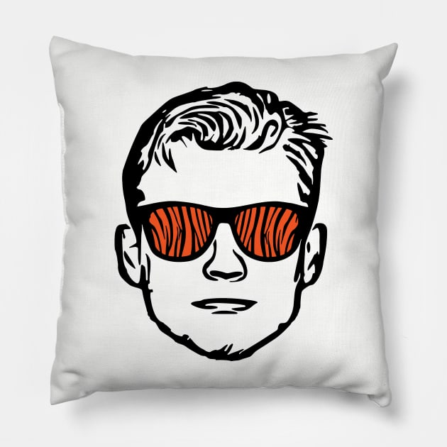 Joe Cool, Cincinnati Football design Pillow by FanSwagUnltd