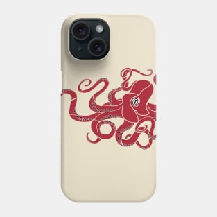 Red Pacific Octopus Phone Case