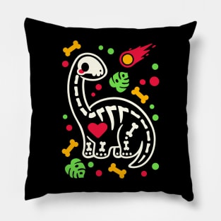 Brontosaurus skeleton Pillow