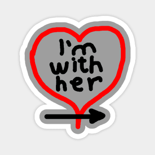I'm With Her (right arrow) Magnet