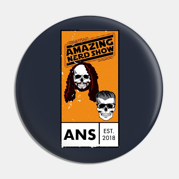 Amazing Nerd Show Comic Book Corner Distressed Pin by The Amazing Nerd Show 