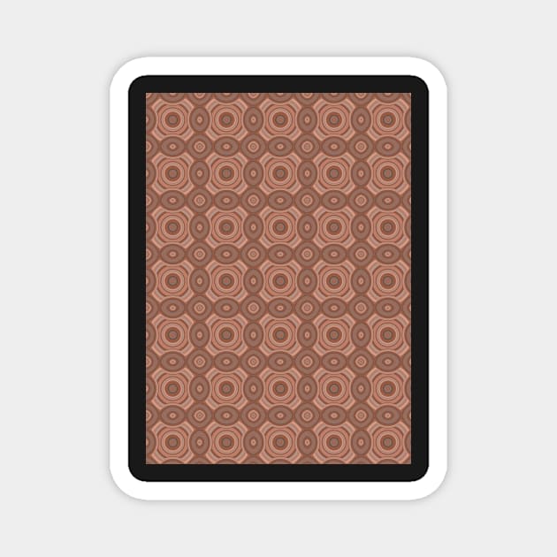 Orange and Brown Square PAttern Magnet by erichristy