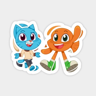 Kitty and Fishy Bros Magnet