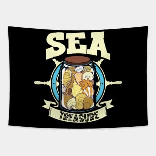 Sea Treasure - Sea shell collector Tapestry