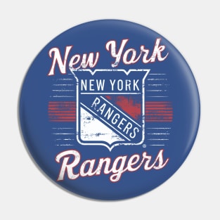 New York Rangers logo in a dramatic movie poster-style illustration Pin