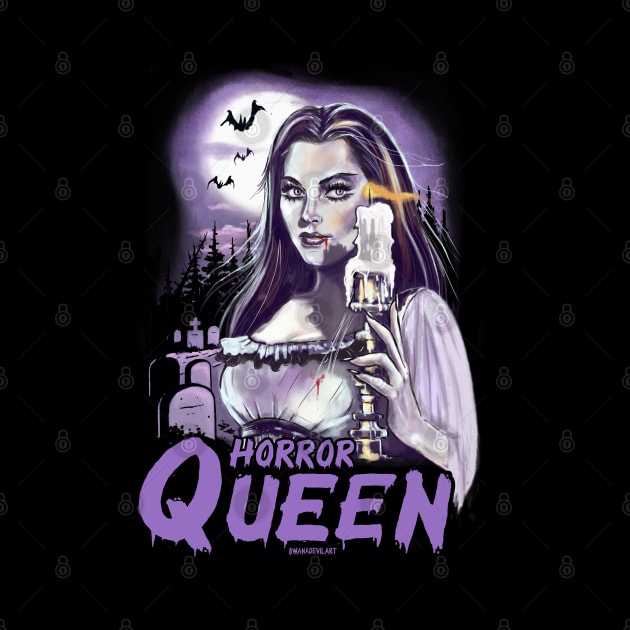 Horror Queen. Lily Munster illustration by BwanaDevilArt by BwanaDevilArt