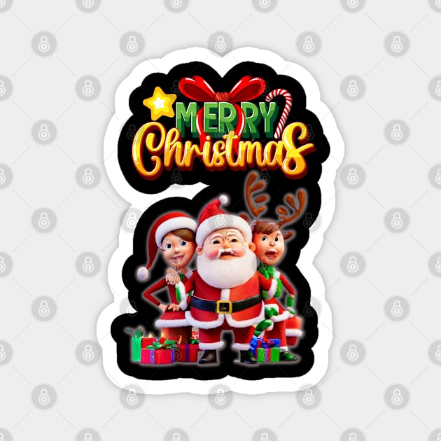 Merry Christmas Funny Design Magnet by masksutopia