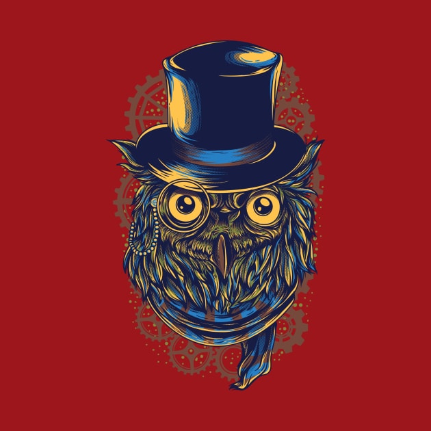 Steampunk Owl by badsyxn