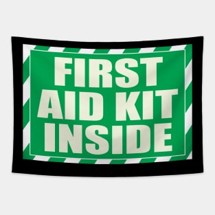 First Aid Kit Inside Sticker, Self Adhesive First Aid Kit Industrial Tapestry