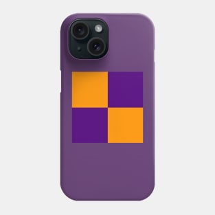 Purple and Orange Checkerboard Pattern Phone Case