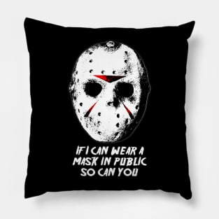 Funny Friday The 13th Mask Wearing Pillow