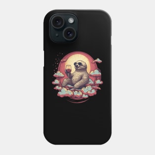 Sloth on Cloud Wine Phone Case