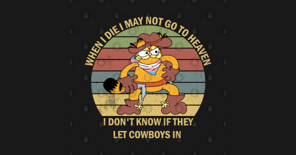 Garfield Cowboy - Garfield Cowboy - Posters and Art Prints | TeePublic