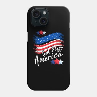 4th of July God Bless America // T-shirt Lifestyle Phone Case