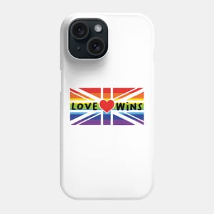 LGBTQA 'Love Wins' Union Jack Rainbow Phone Case