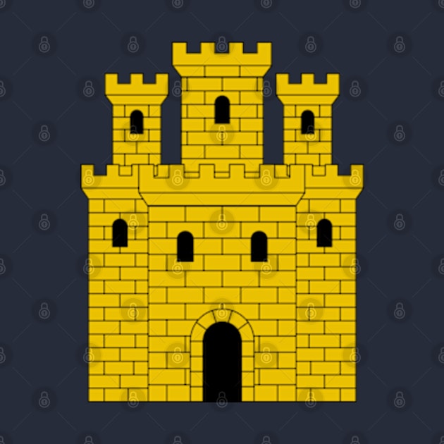 Golden heraldic castle by PabloDeChenez