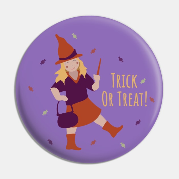 Halloween Kiddo Wendy the Witch Pin by Limey Jade 