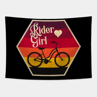 Bike Rider Girl Tapestry