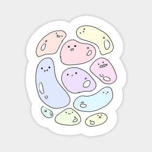 Funny pastel blobs sticker Magnet