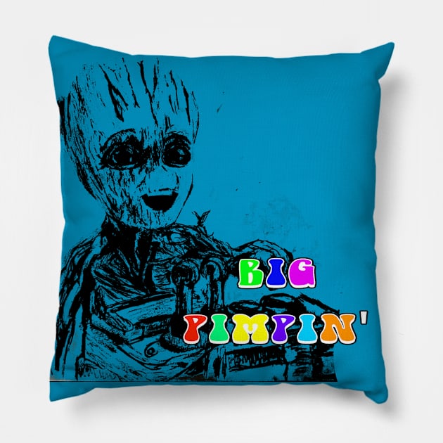 Big Pimpin Pillow by JmacSketch