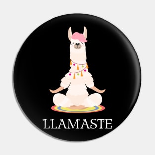 LLamaste Yoga LLama T-shirt For Yoga Lover Pin