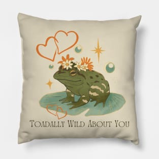 Toad Valentine Hearts Toadally Wild About You Pillow