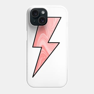 pink marble lightning bolt Phone Case