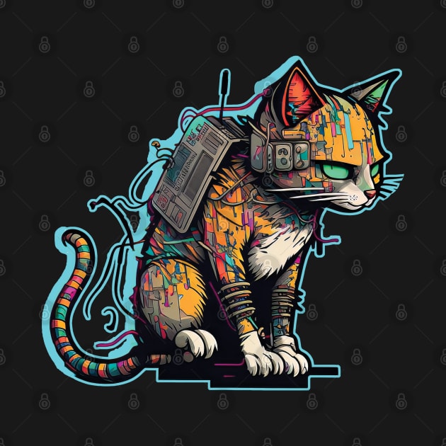 Cyber Kitty T-Shirt 5 by Focused Instability