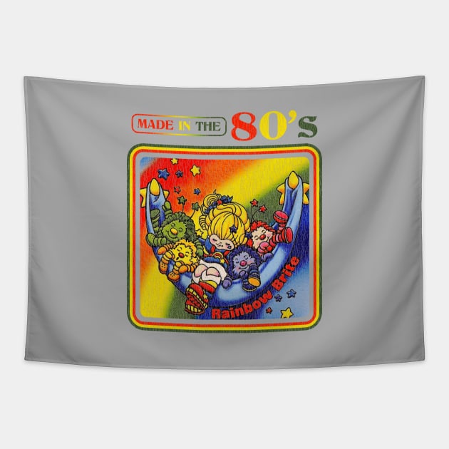 Rainbow Brite Reggae Colors 80s Tapestry by Tangan Pengharapan