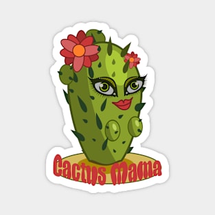 Funny Cactus Mama Succulent Female Plant Magnet