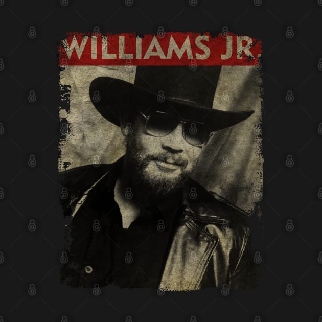 TEXTURE ART- Hank Williams Jr. - RETRO STYLE 2 by ZiziVintage