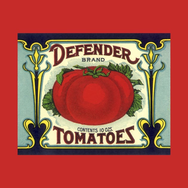 Vintage Defender Tomatoes Label by MasterpieceCafe