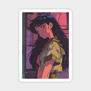 Lofi Anime Girl Magnet